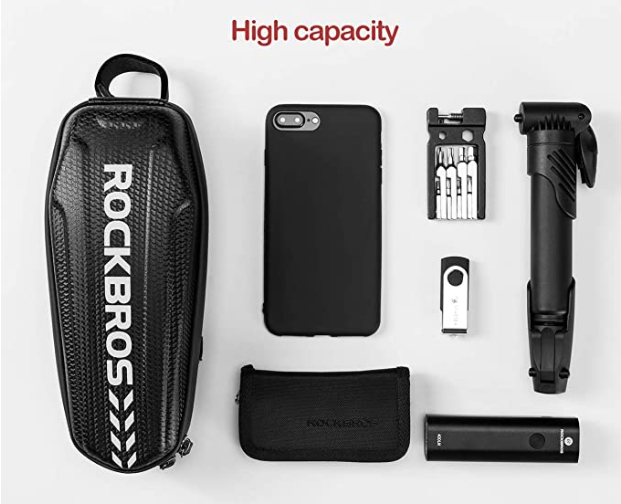ROCKBROS B6 Cykelramme taske vandtæt sort L 1.5L / M 1.1L