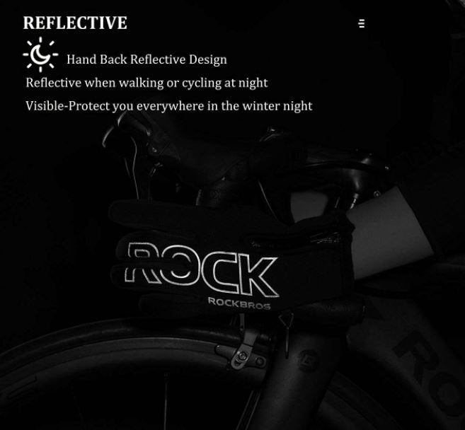 ROCKBROS Cykelhandsker vinter motorcykel cykling cykel MTB handsker