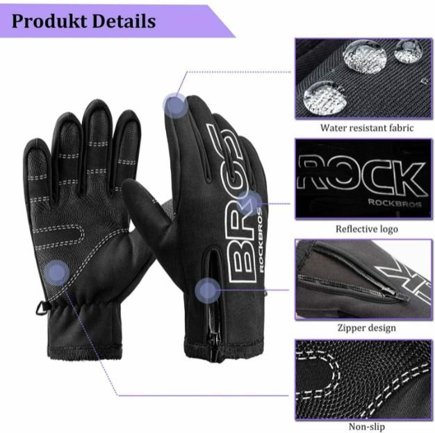 ROCKBROS Cykelhandsker vinter motorcykel cykling cykel MTB handsker