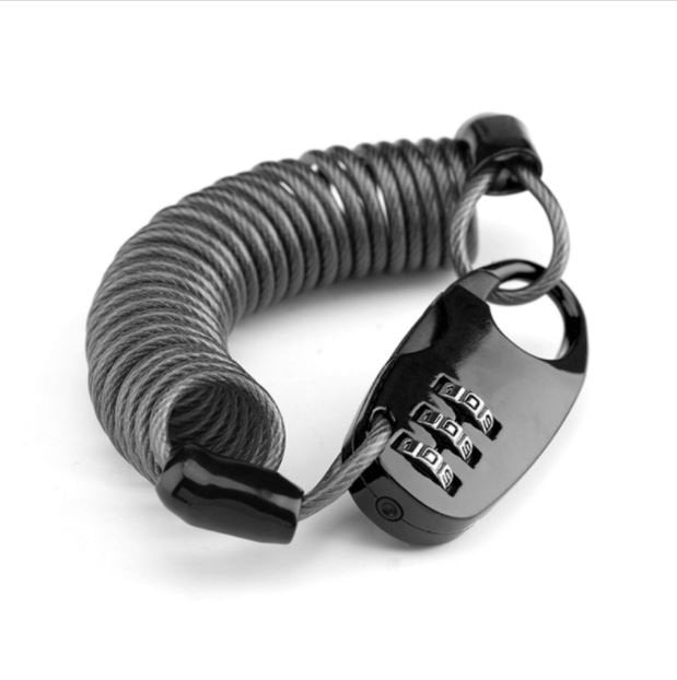 ROCKBROS Mini kabel Cykel&Hjelmlås med kombinationslås