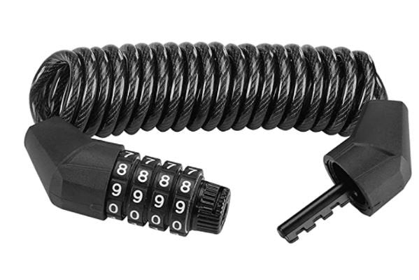 ROCKBROS Hjelm stålkabellås 150cm/4.6mm zink og PVC