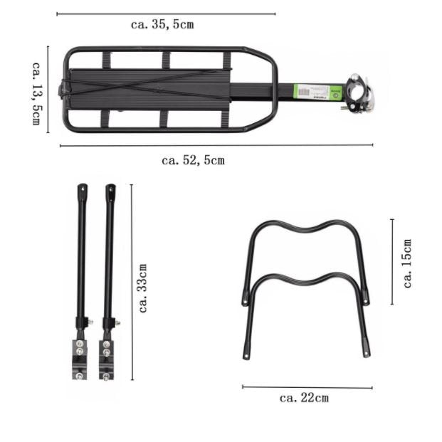 ROCKBROS MTB Cykelholder med Reflektor Semi Quick Release Max. 50kg Alu