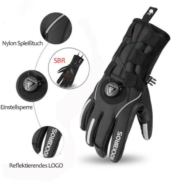 ROCKBROS vinter skihandsker Handsker SBR cykel motorcykel vindtæt M-2XL
