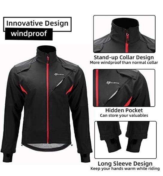 ROCKBROS YPW021 Cykel vinterjakke vand og vindtæt jakke M-4XL