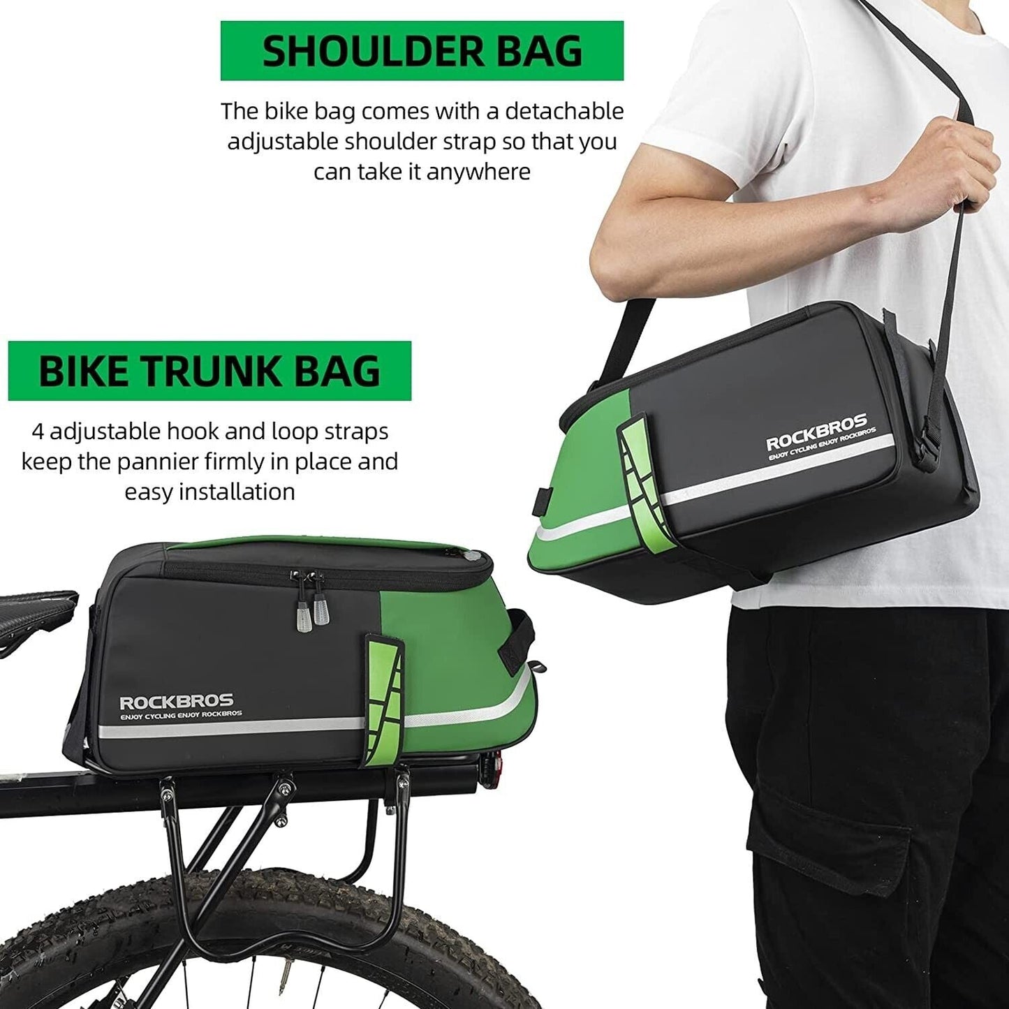 ROCKBROS Cykeltaske Sadeltaske Multifunktionel Picnic Taske 9L