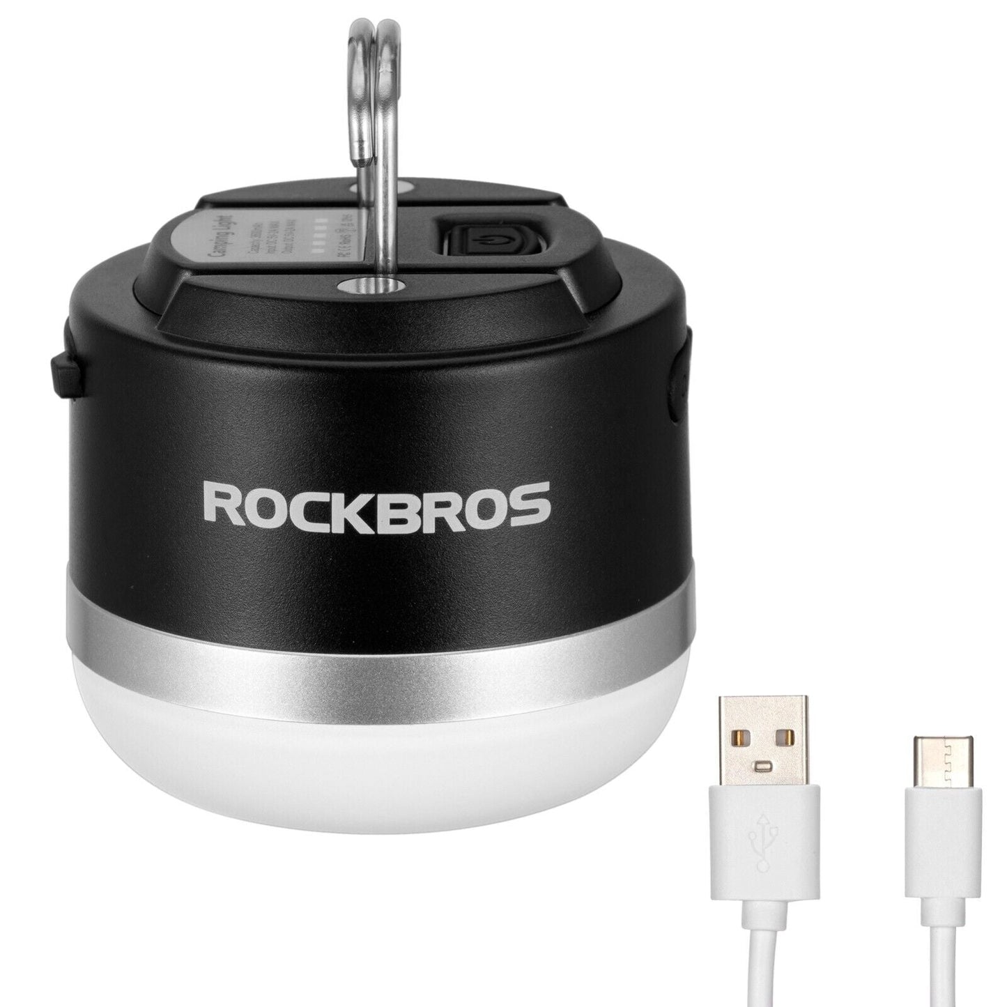 ROCKBROS Outdoor Camping Lanterne USB Lommelygter 600 Lumens IPX65 LED lys Genopladeligt batteri