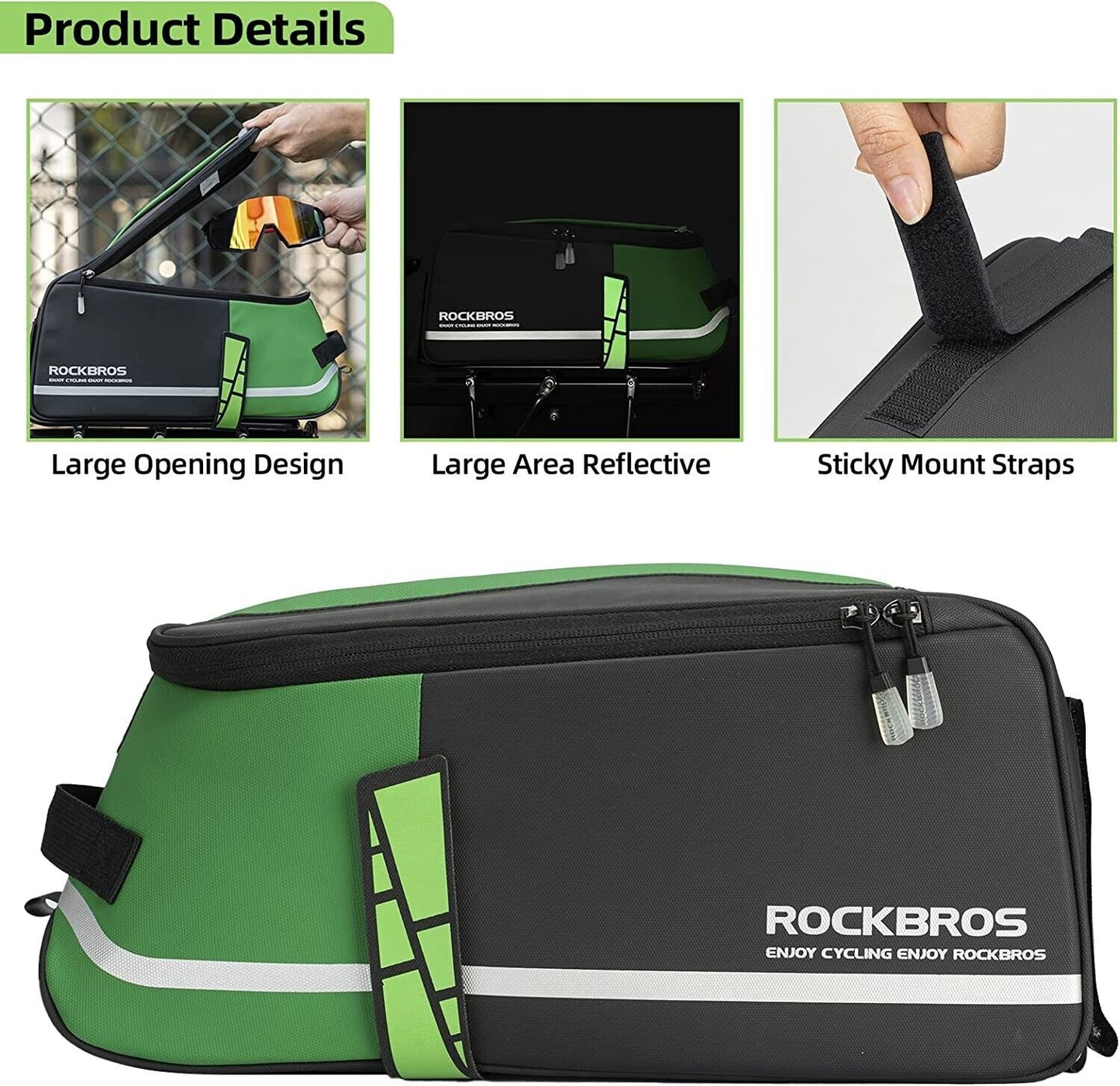 ROCKBROS Cykeltaske Sadeltaske Multifunktionel Picnic Taske 9L