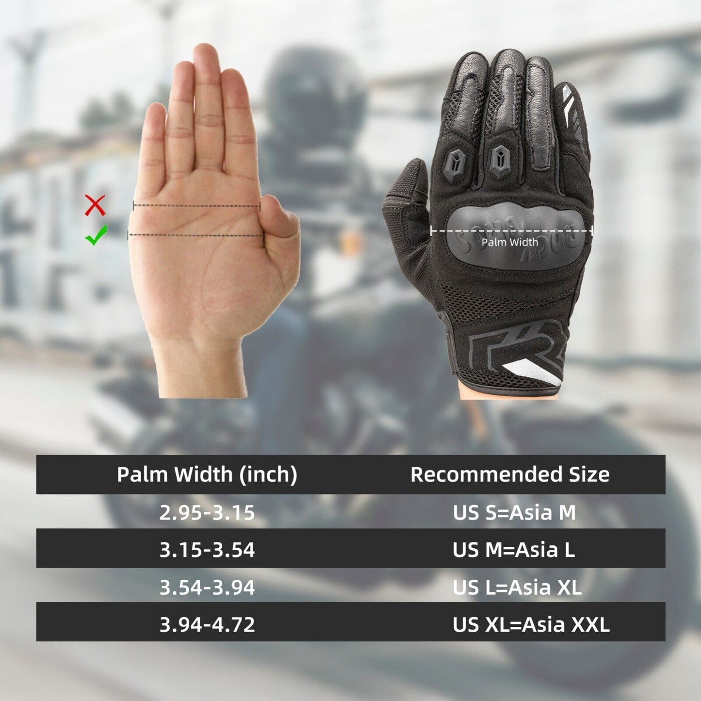 ROCKBROS Vinter Motorcykel Handsker Touch Screen Cycling Warm